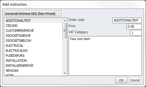 Add Instruction Dialog
