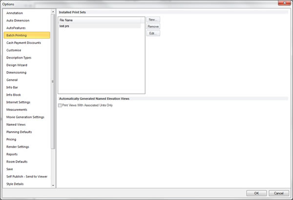 Batch Printing Preference Section