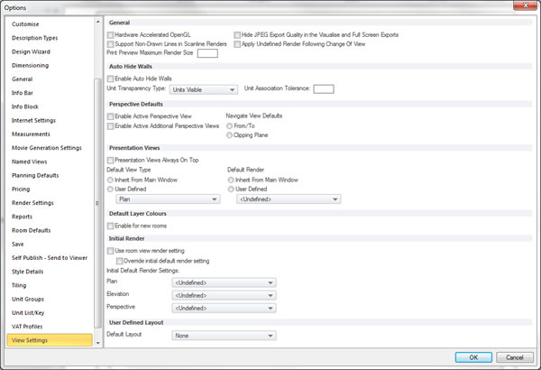 View Settings Preference Section