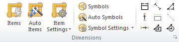 Annotate Ribbon - Dimensions Panel